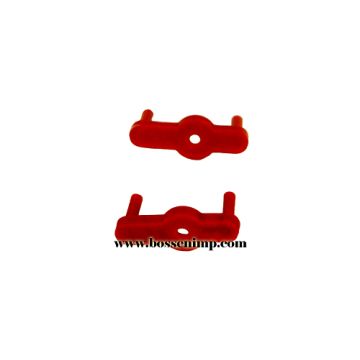 1/64 Tandem Axle Pair for pull type choppers. red