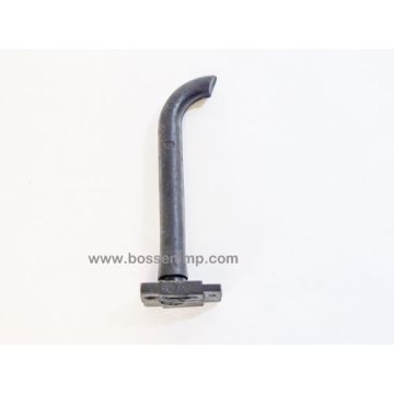 Part 1/16 Muffler round straight with curve at top black