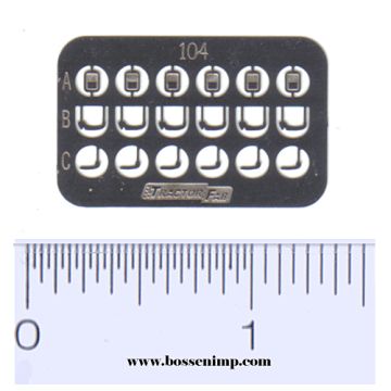 1/64 Tractor Door Latches Set of 9 Photo Etched Chrome